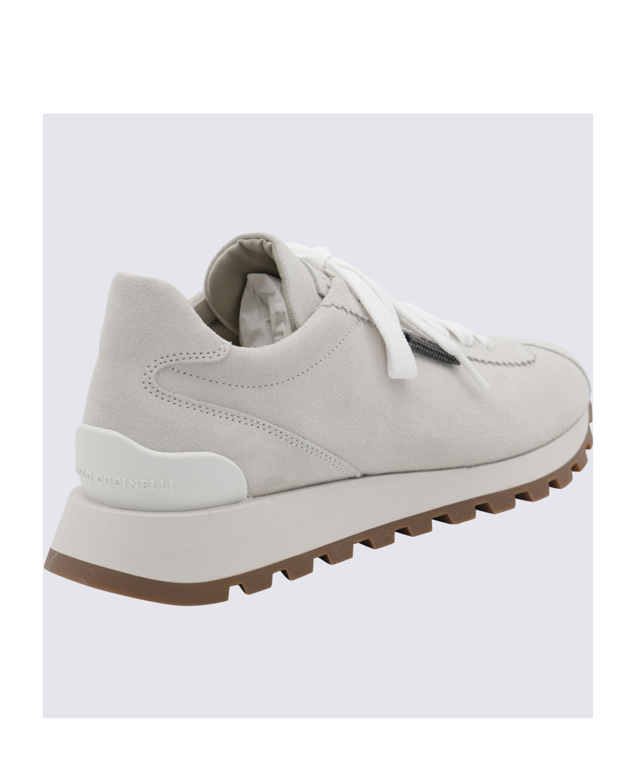 Brunello Cucinelli Sneakers With Iconic Embellishments In Gray