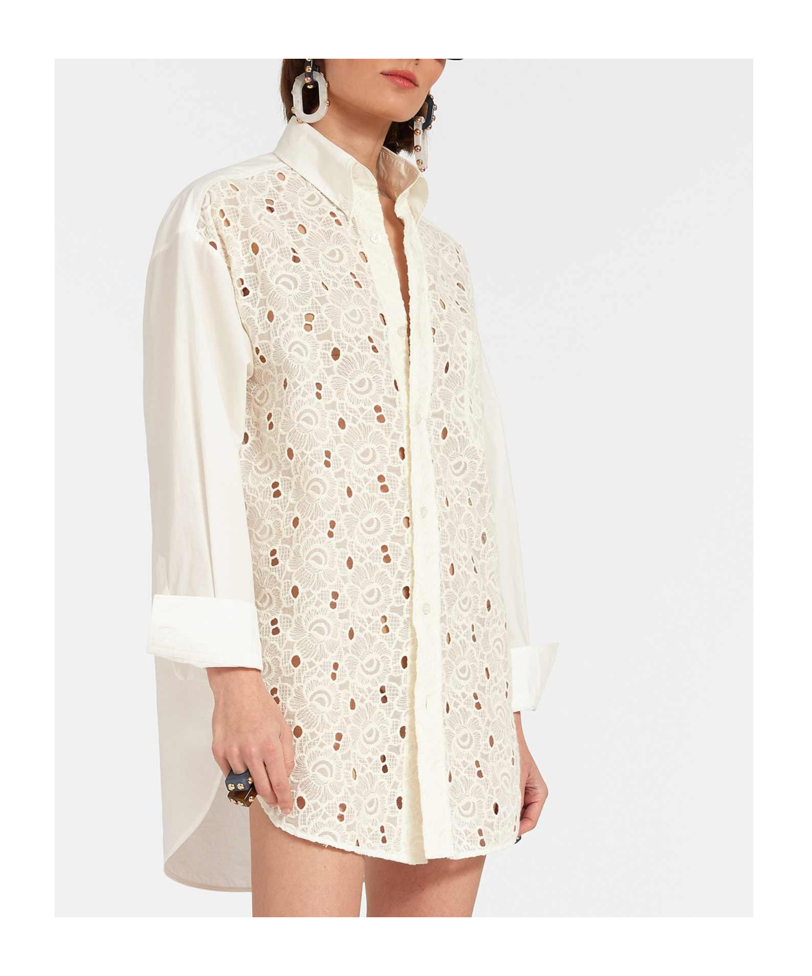 La Doublej Long-sleeved Shirt In White