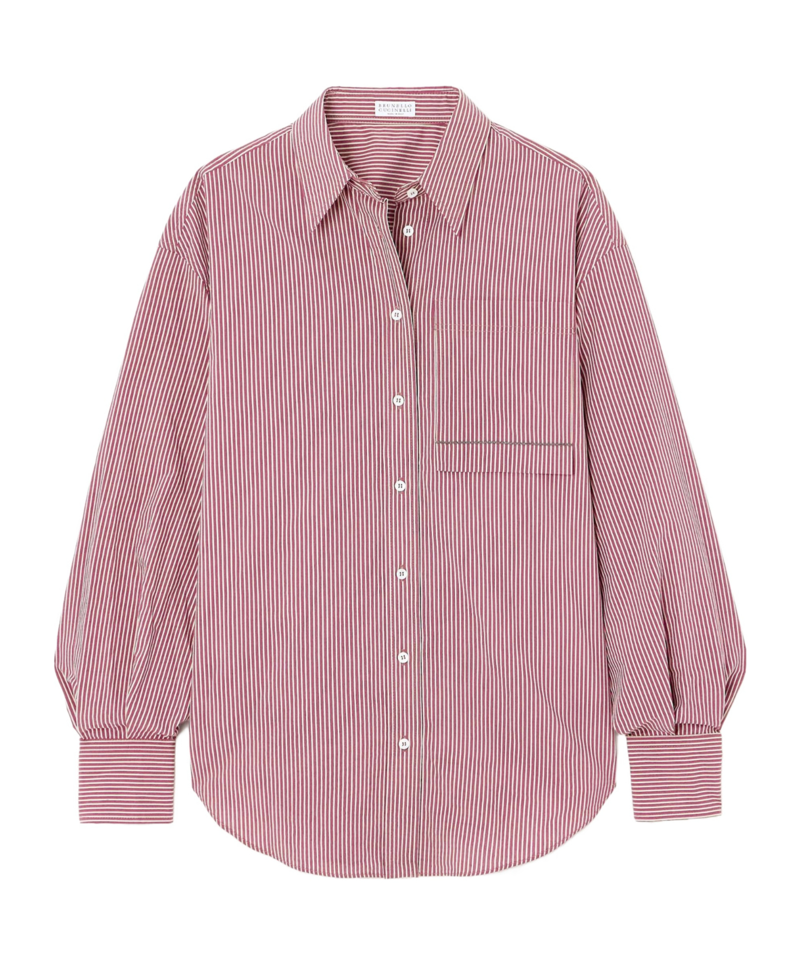 Brunello Cucinelli Long Sleeve Shirt In Pink