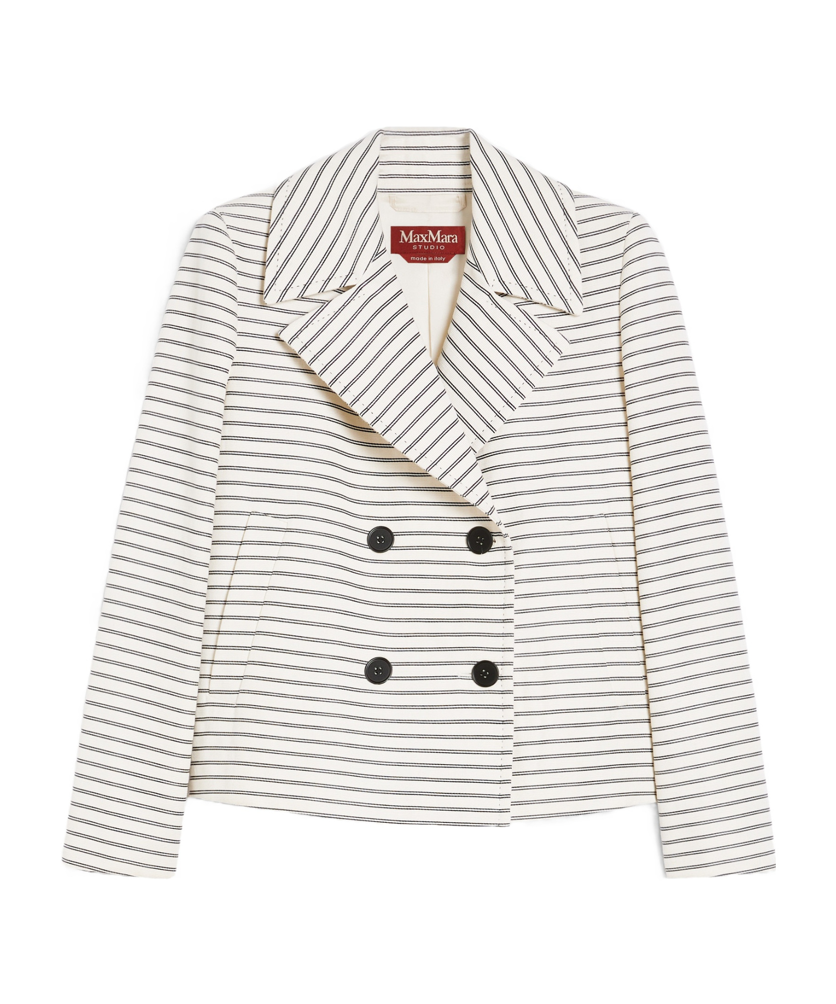 Max Mara Striped Ottoman Bermuda Shorts In White