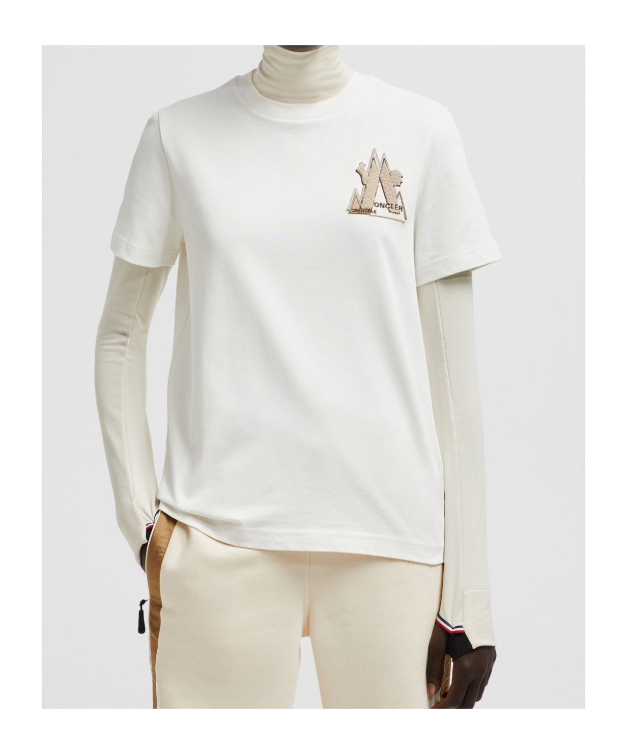 Moncler Mountain-logo T-shirt In White