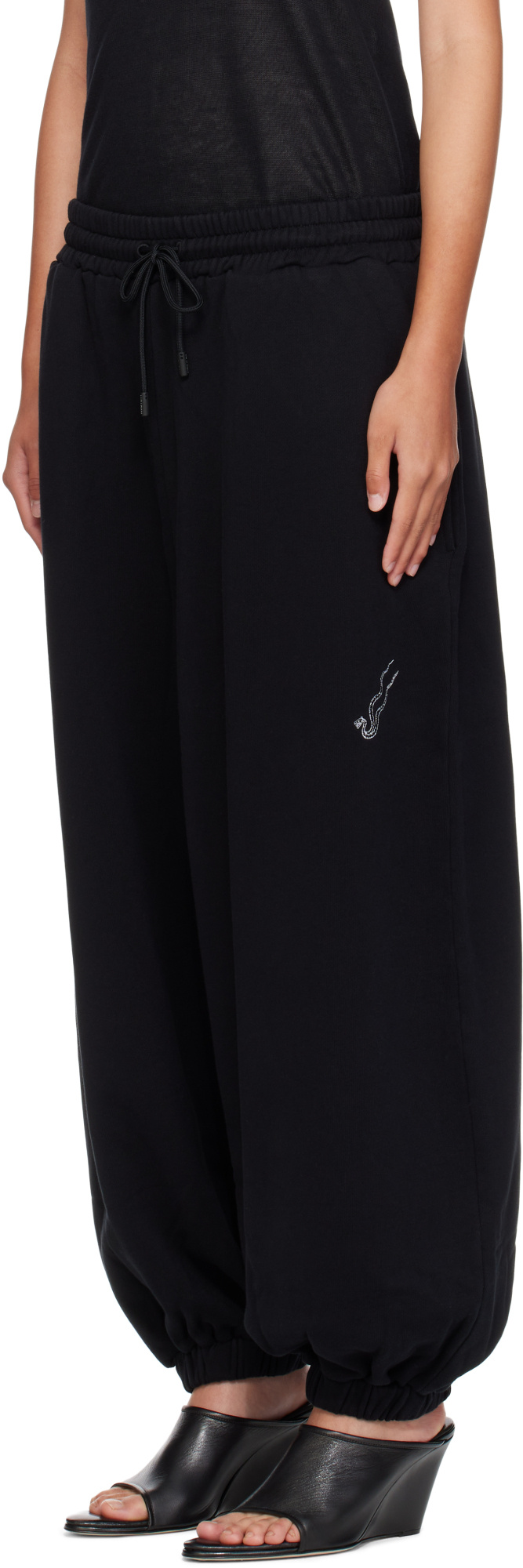 Lu'u Dan Baggy Bontan Sweatpants In Black
