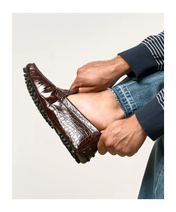 Scarosso Michael Almond Toe Loafers In Brown