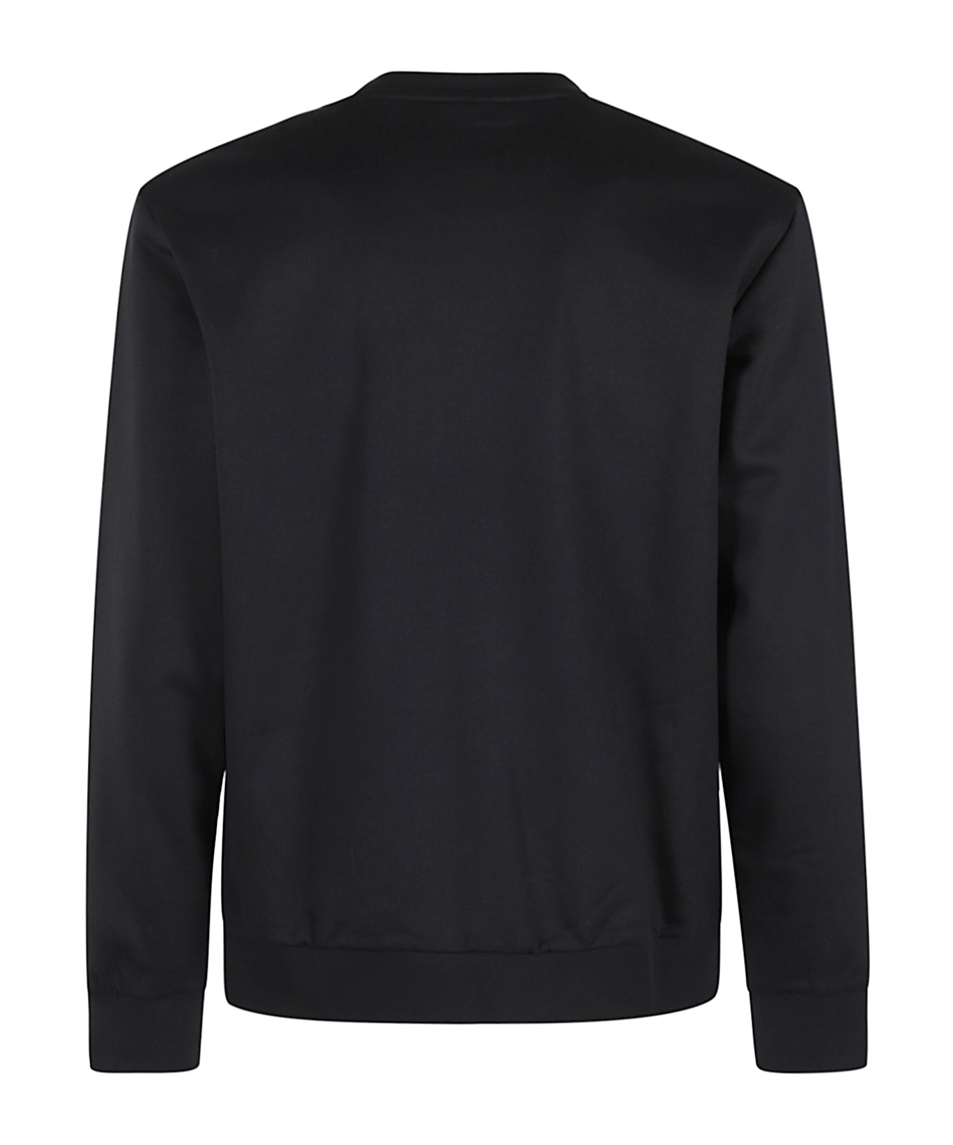 Hugo Boss Cotton-terry Sweatshirt With Flock-print Logo In Black