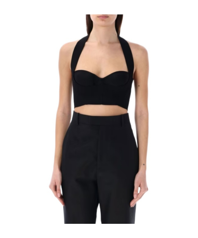 ALAÏA ALAÏA HALTERNECK CROPPED TOP