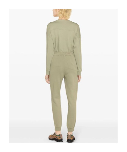 Pinko Love Birds Embroidered Cotton Track Pants In Green
