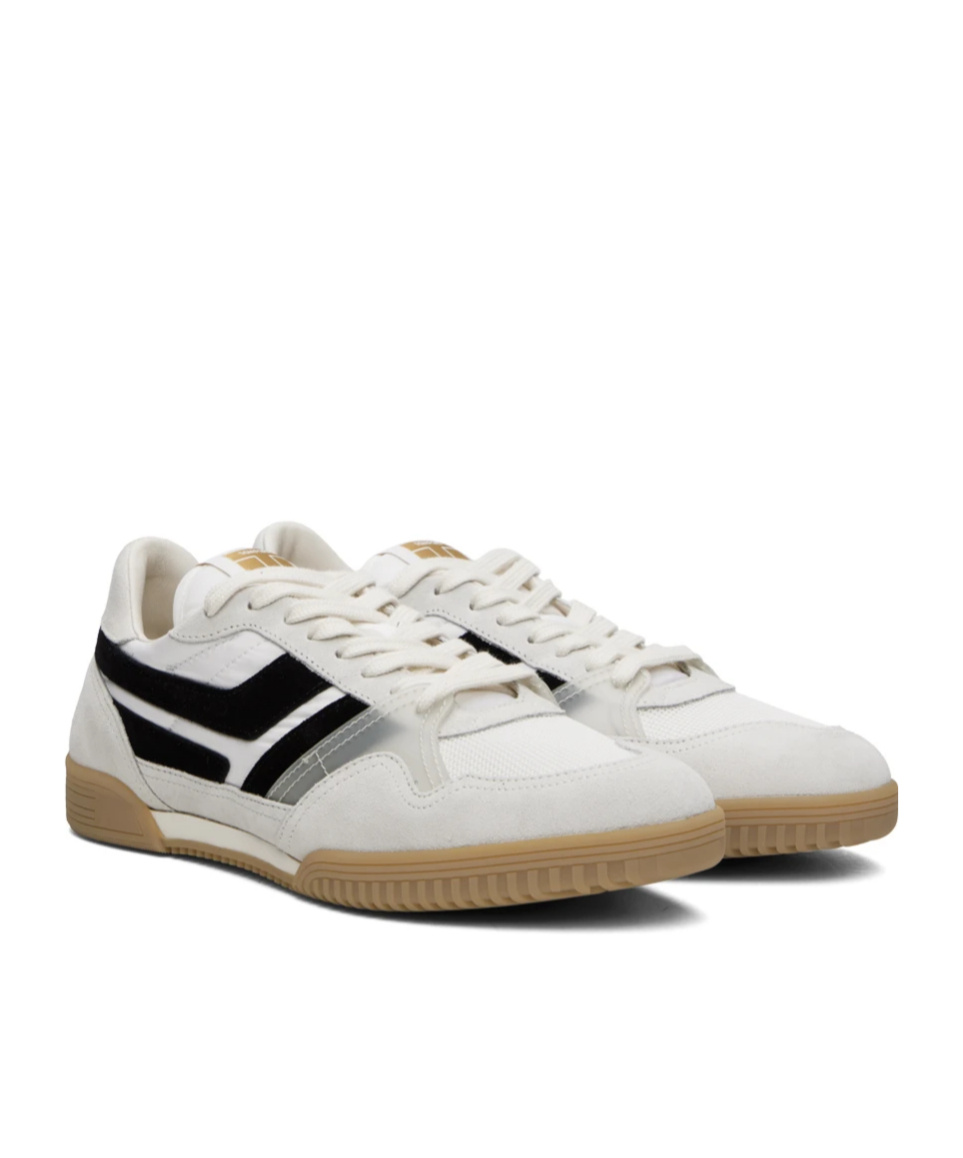 Tom Ford Round Head Lacing Low-cut Casual Sneakers In White