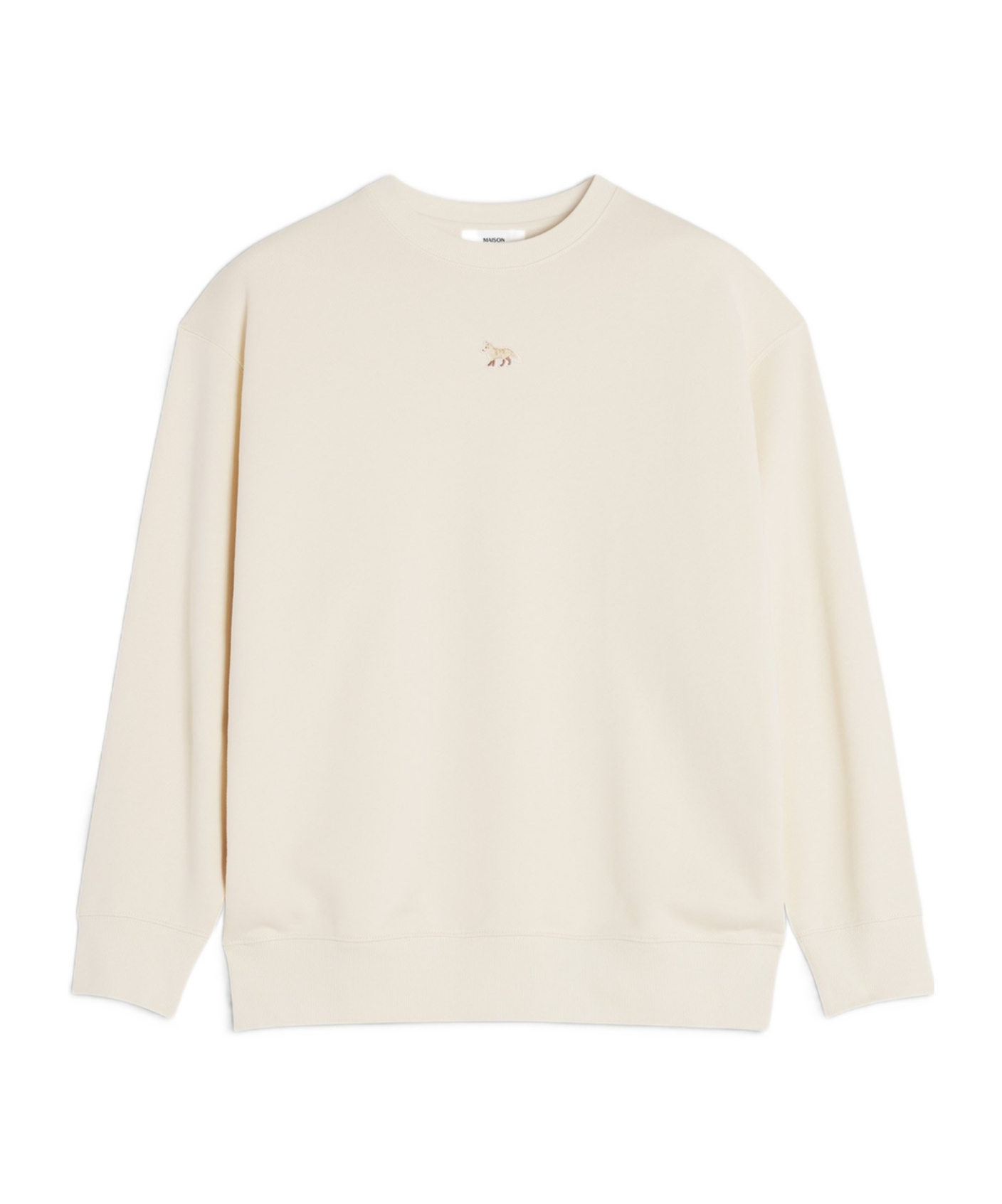 Maison Kitsuné Beige Baby Fox Patch Oversize Sweatshirt In White