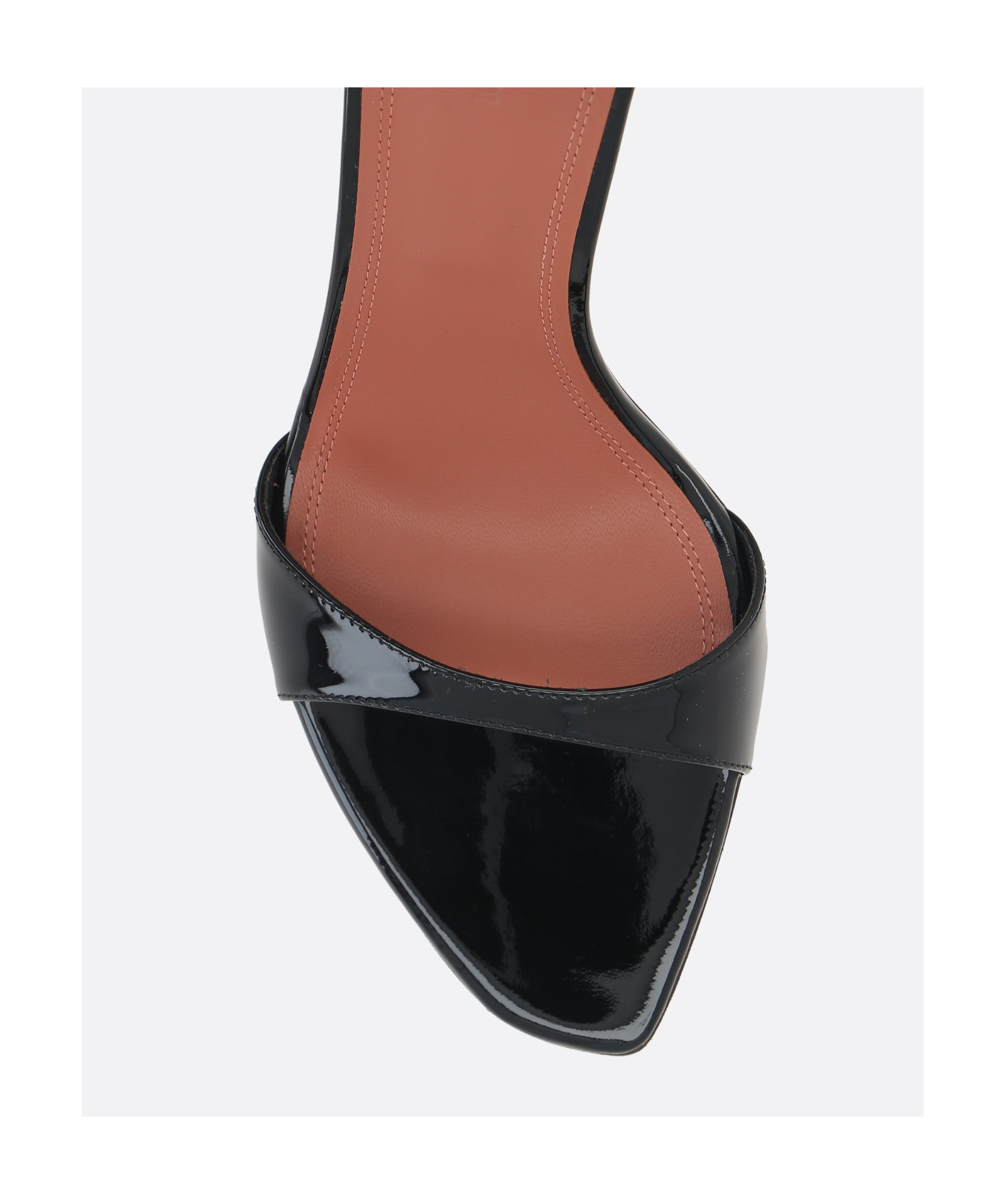 Amina Muaddi Sandali Agnese In Pelle Nera Donna In Black