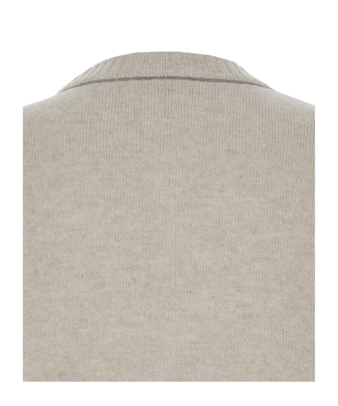 Brunello Cucinelli Oversized Sweater With Ribbed Trim In Cashmere Woman In Nude