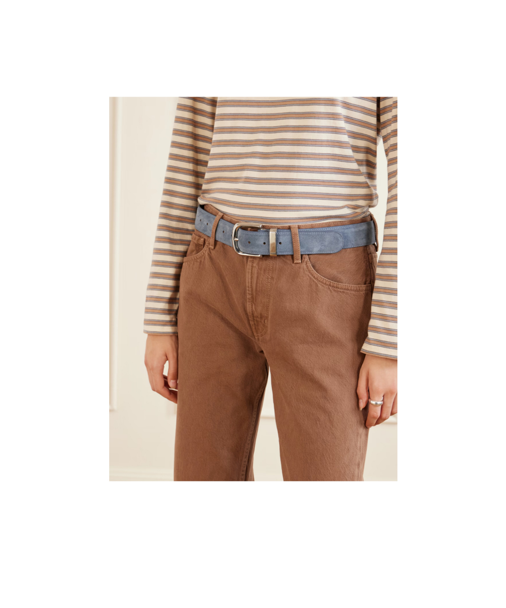 Kallmeyer Johnson Suede Belt In Blue