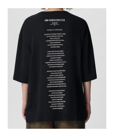 Shop Ann Demeulemeester Aga Fw24 Poem High-comfort T-shirt In Black