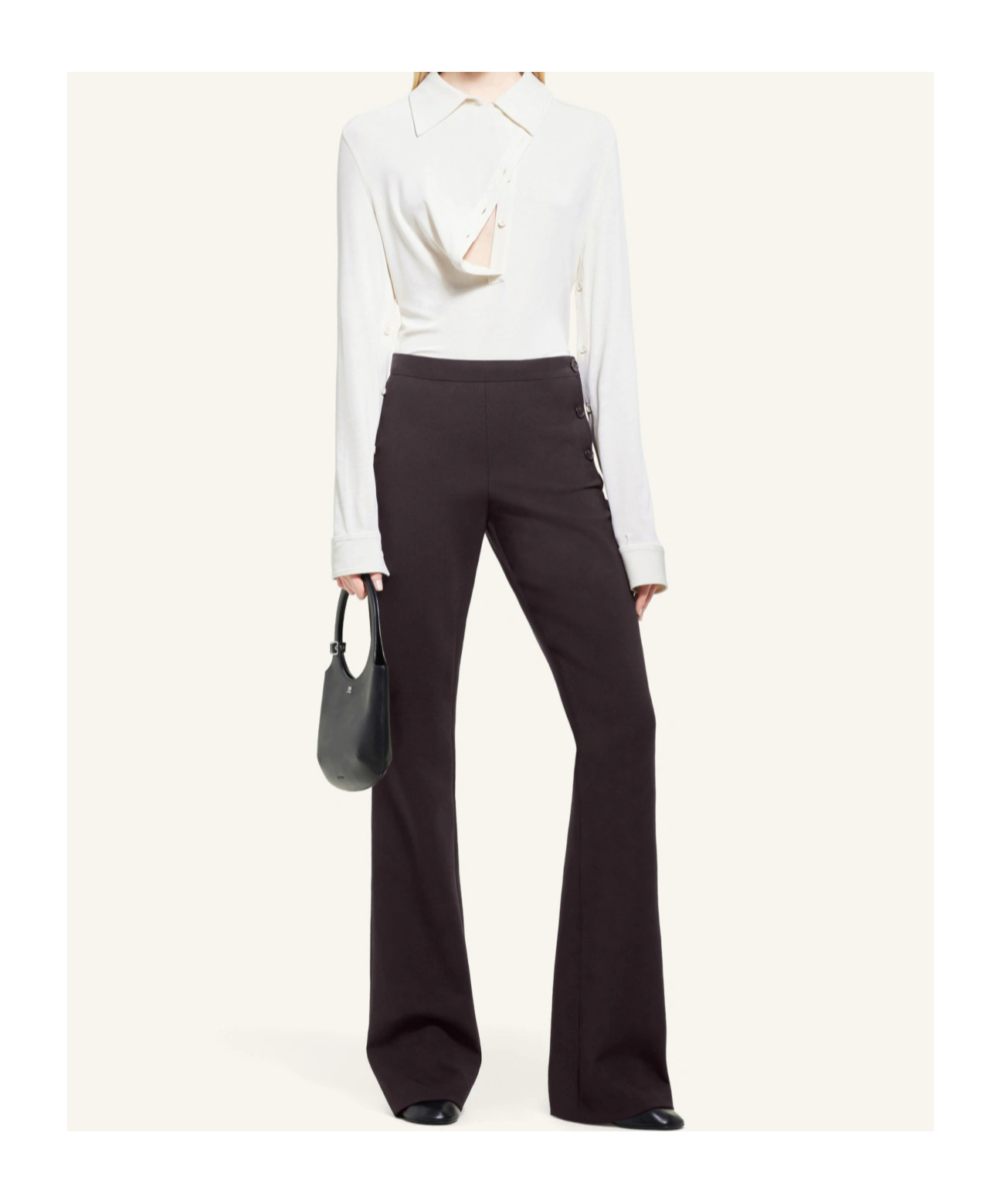 Courrèges Twill Polo Shirt In White