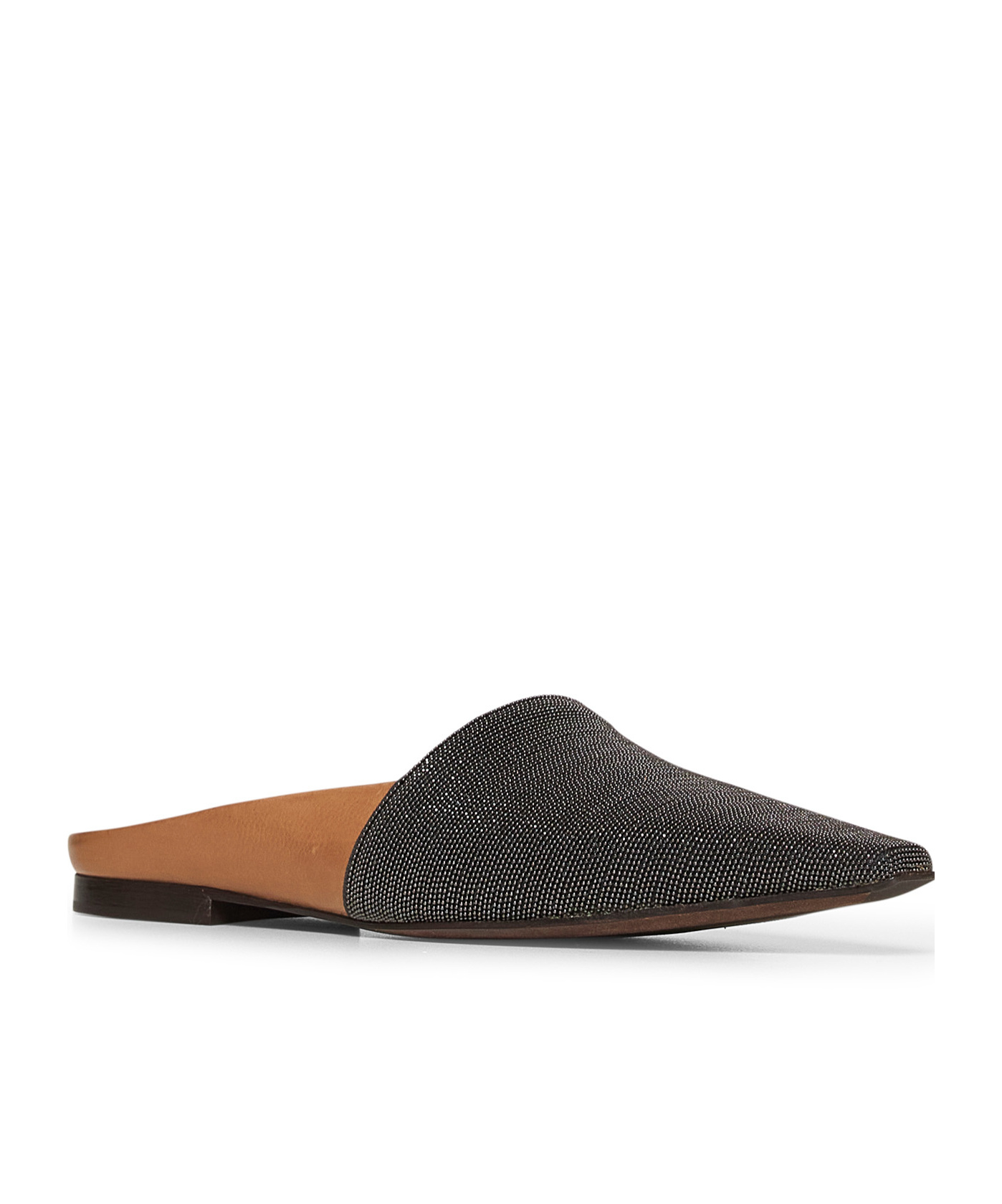 Brunello Cucinelli Beaded Mules In Black