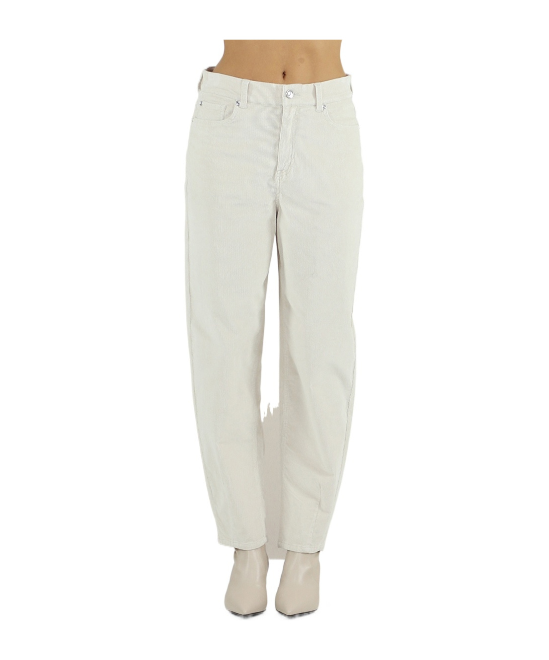 Liu •jo Relaxed Fit Straight Leg Trousers In White