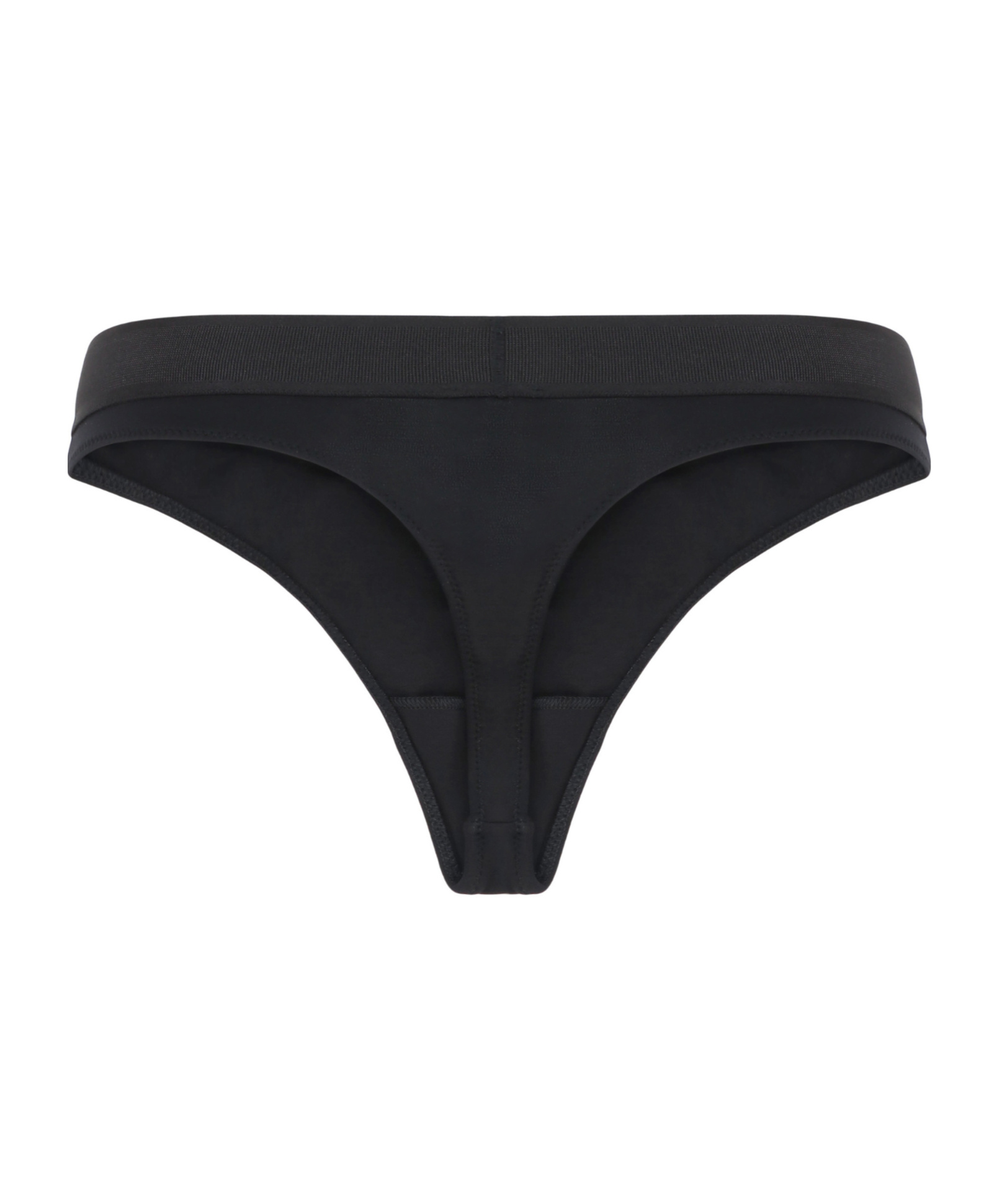 Tom Ford Logo Waistband Thong Briefs In Black