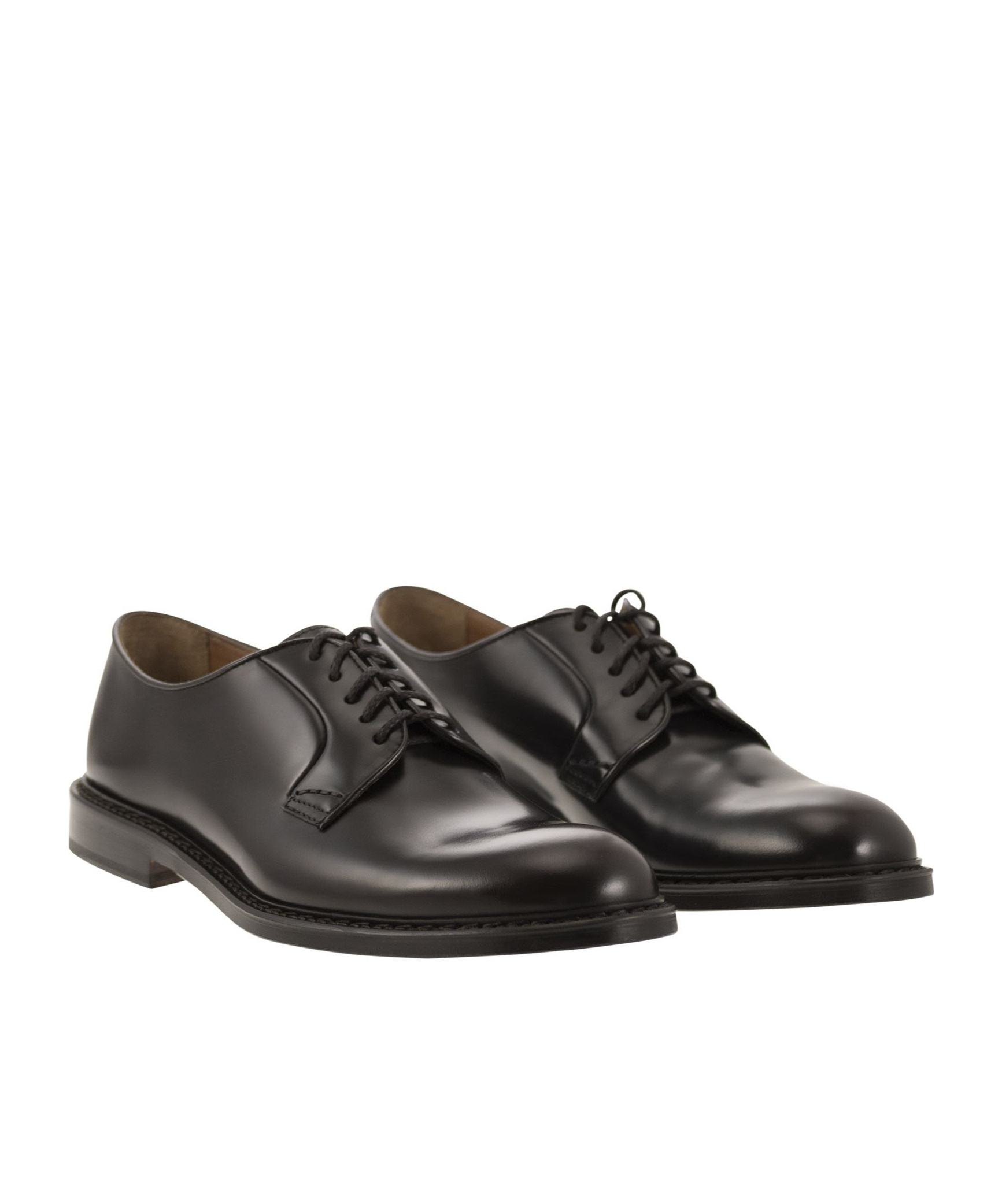 Doucal's Round Head Business Dress Shoes In Black