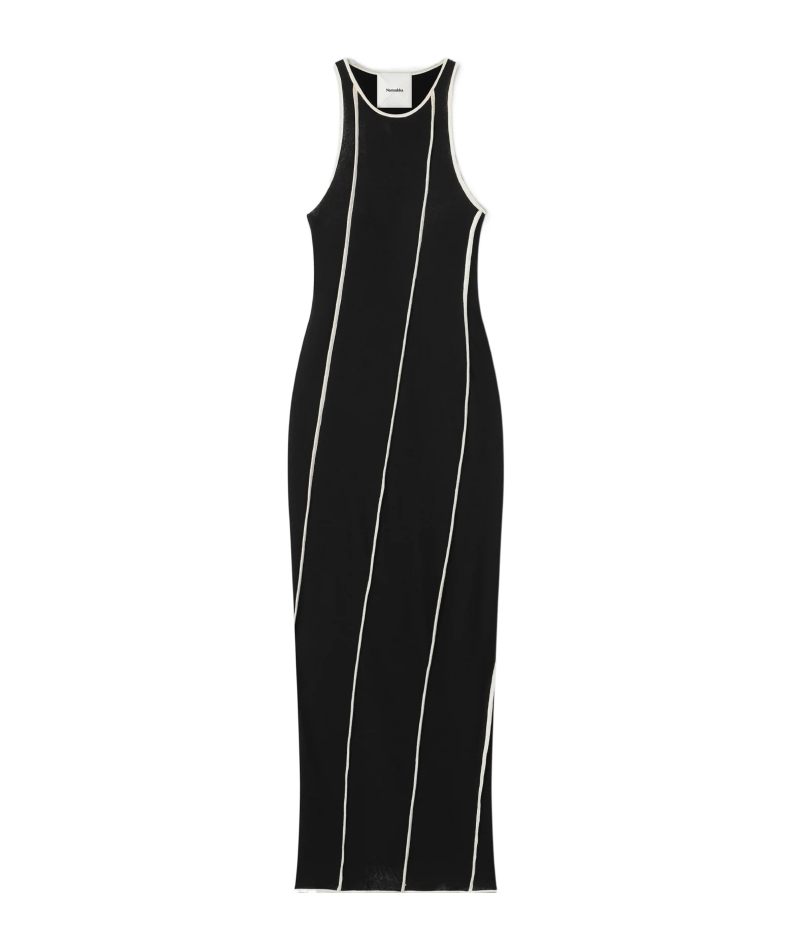 Nanushka Wanda Exposed-seam Detail Dress In Black