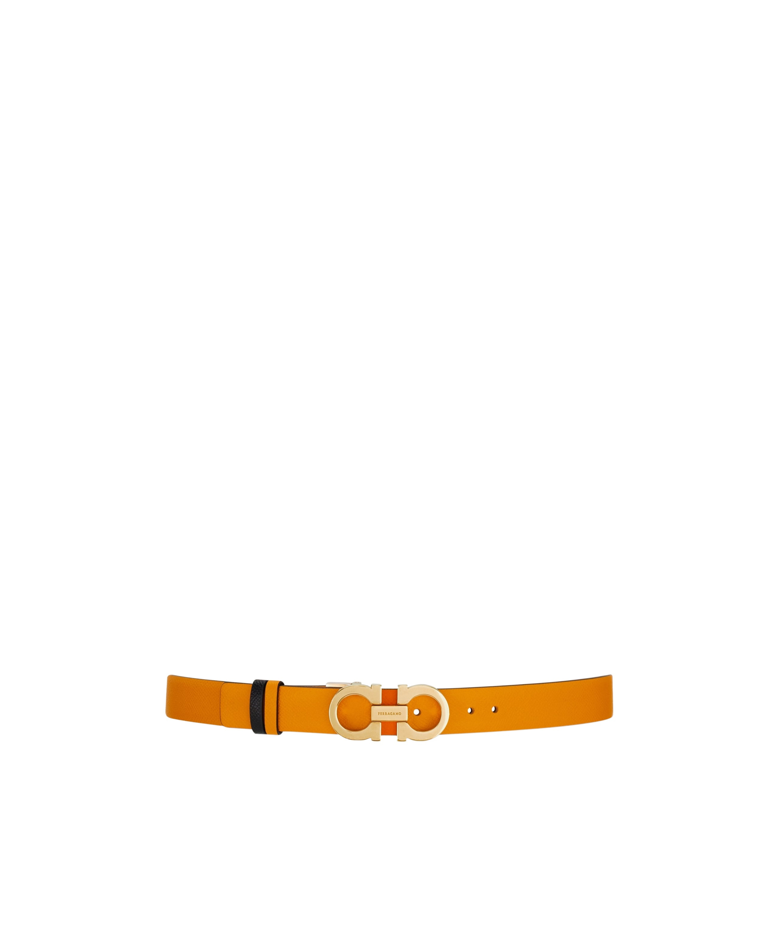 Ferragamo Reversible And Adjustable Gancini Belt In Brown