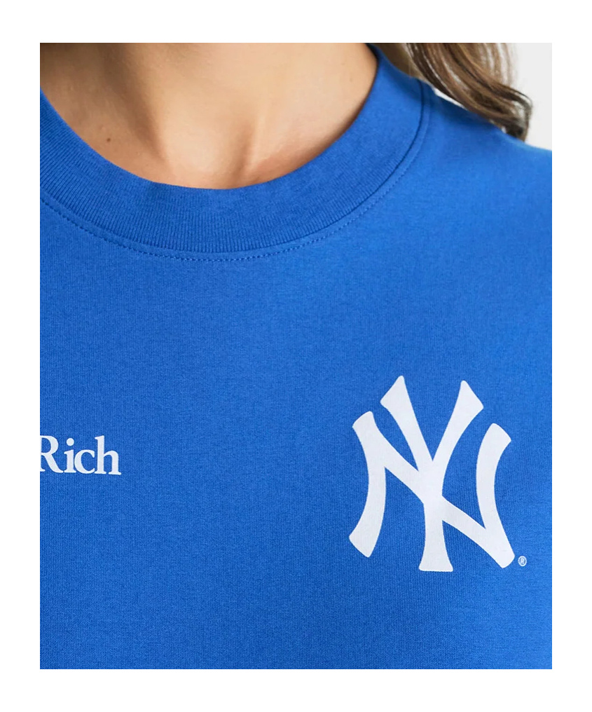 Sporty And Rich Crew Neck T-shirt In Blue