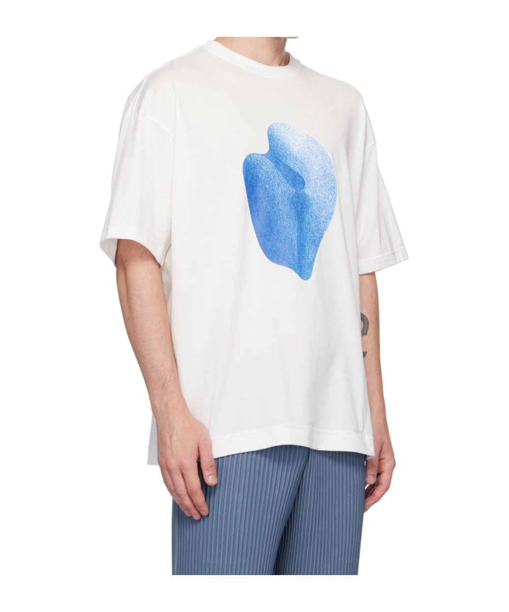 Issey Miyake Pattern Printed T-shirt In White