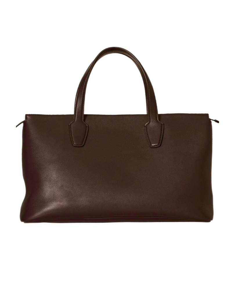The Row Marcel Leather Handbag In Brown