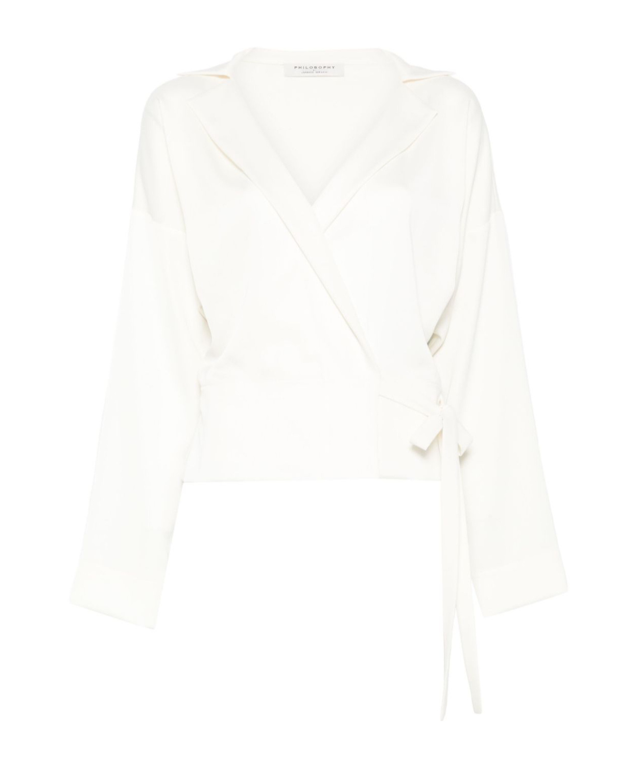 Shop Philosophy Di Lorenzo Serafini Wrap Blouse In White