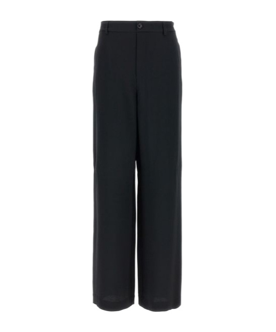 Moschino Acetate Trousers Elastic Waistband In Black