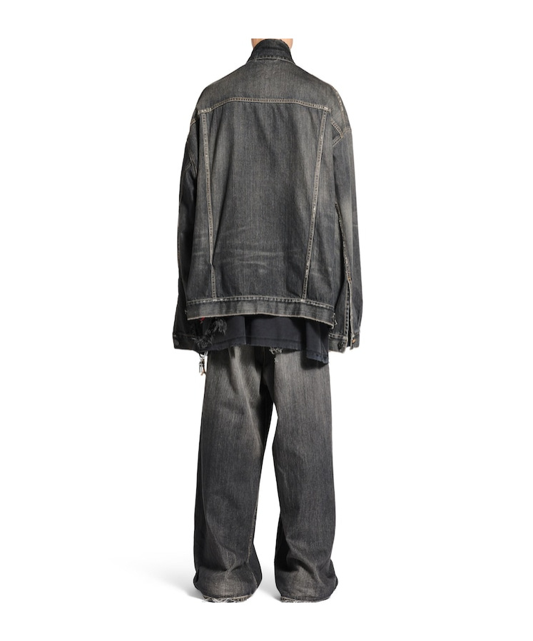 Balenciaga Oversized Denim Jacket Vintage Charms