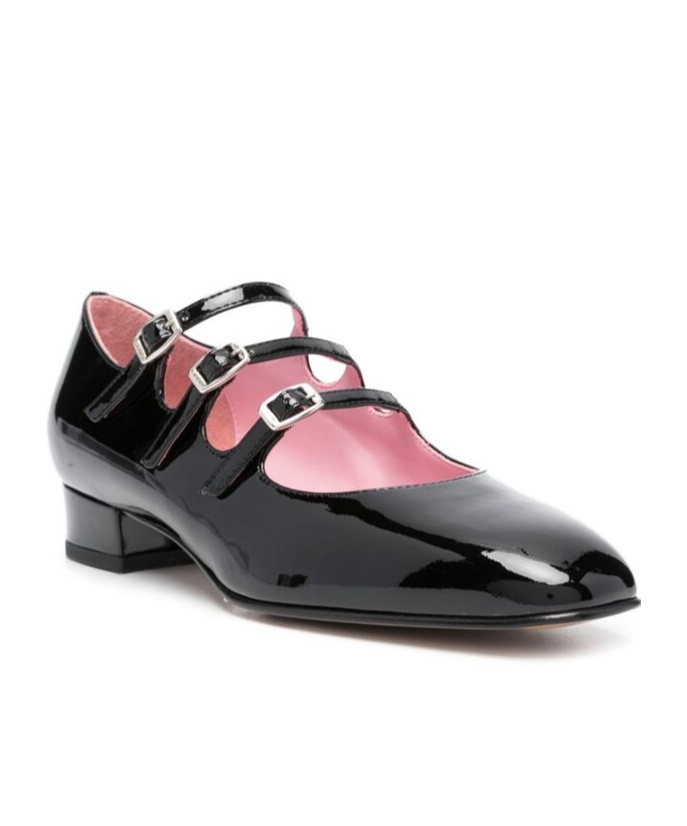 Carel Paris Timeless Mary Jane With Adjustable Straps And Low Heel In Black