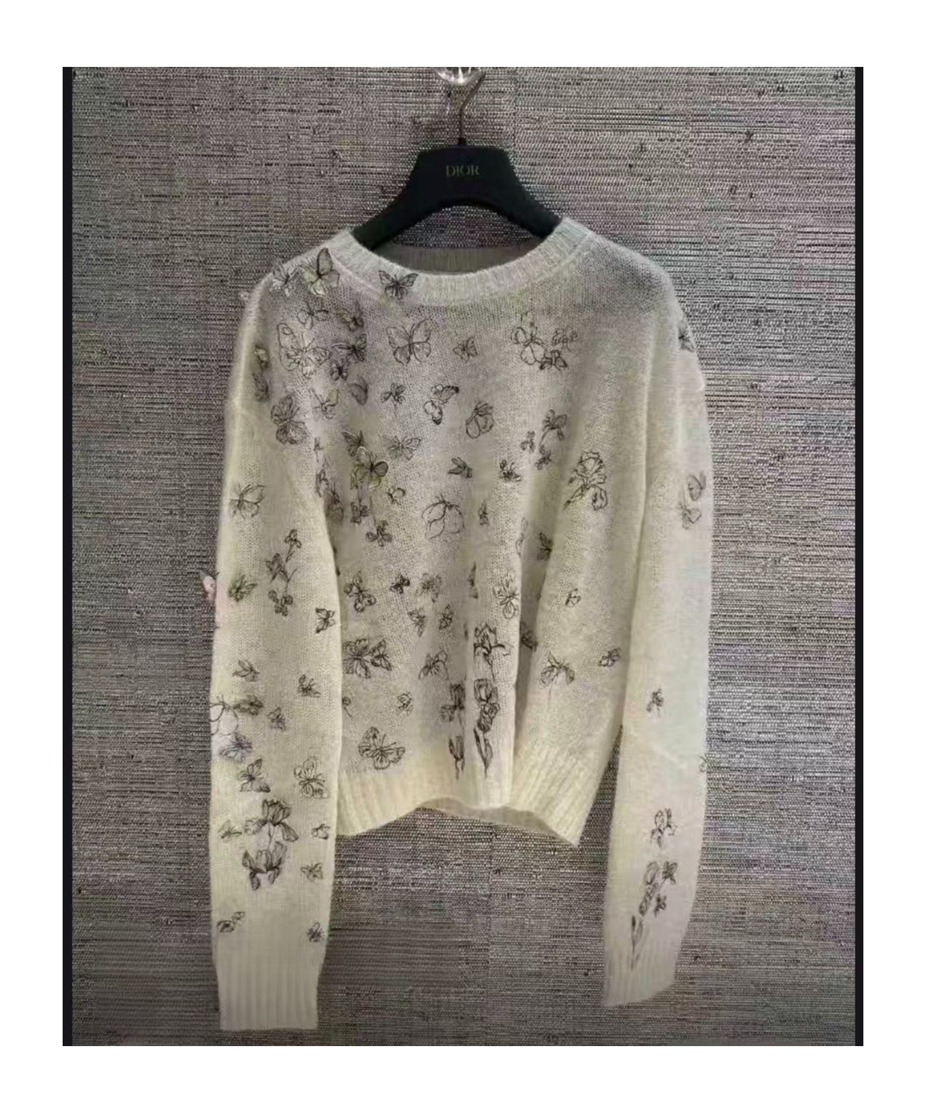 Dior Crew Neck Sweater In White