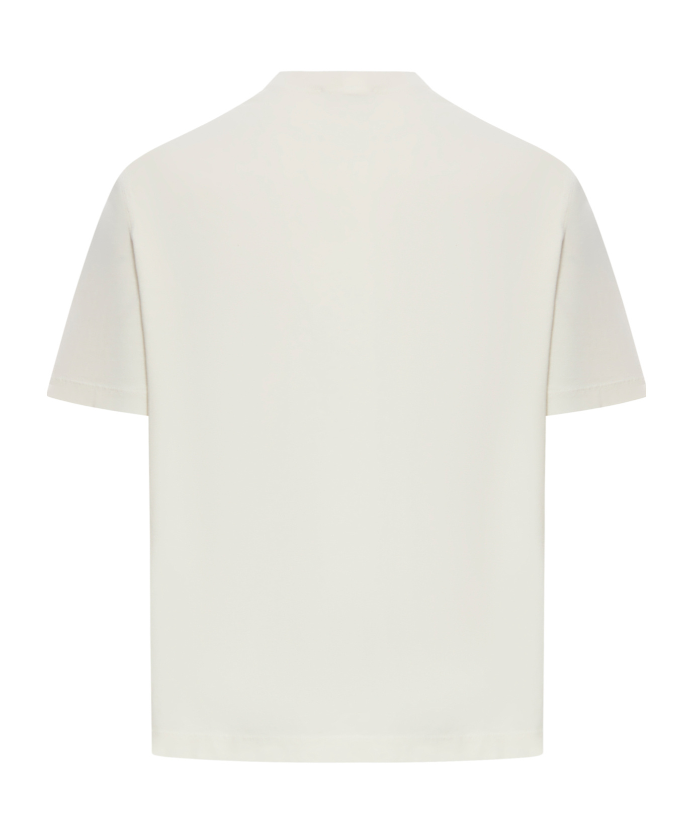 Stone Island Ivory Combed Organic Cotton Jersey T-shirt In Nude