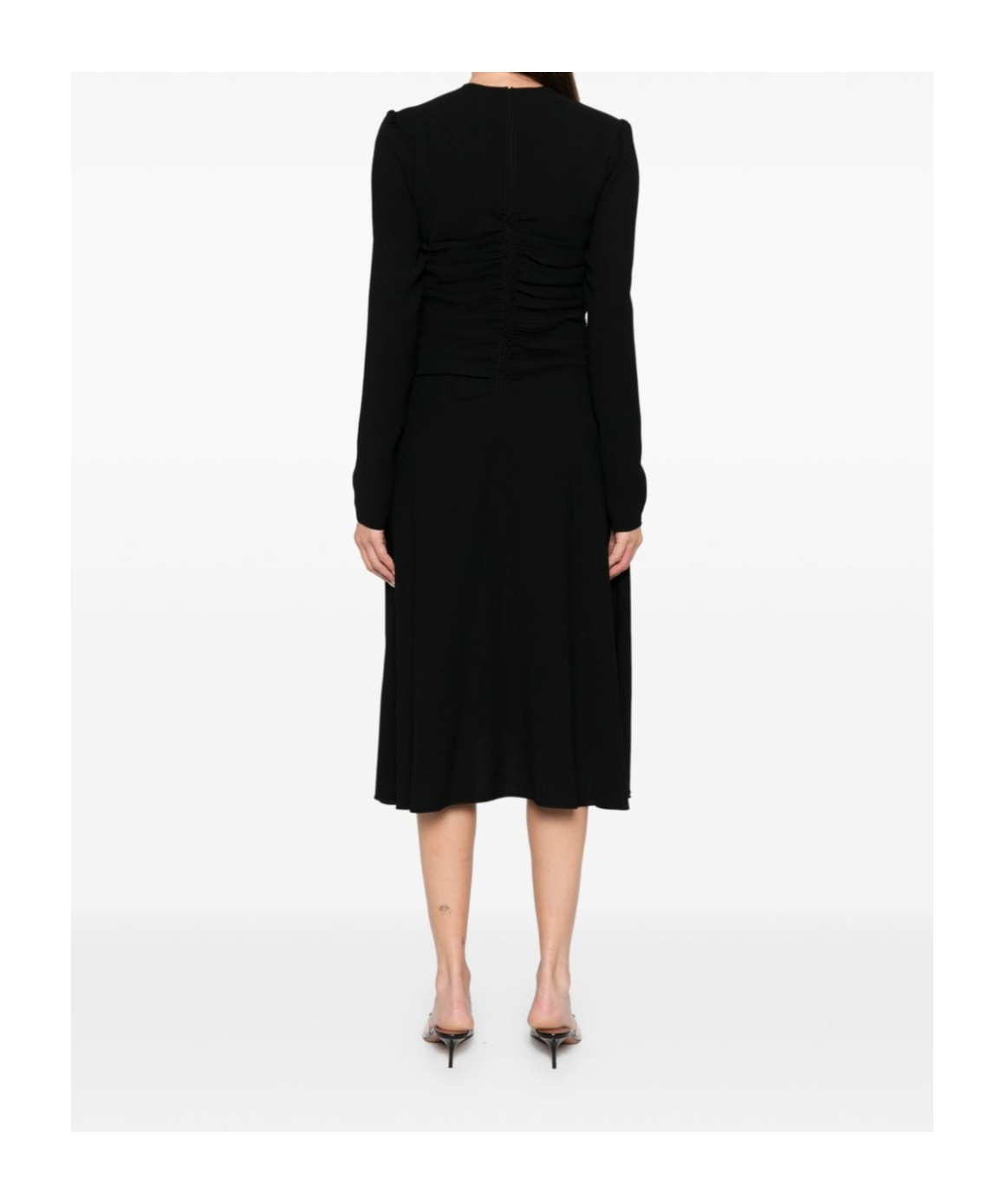 N°21 Draped Midi Dress In Black