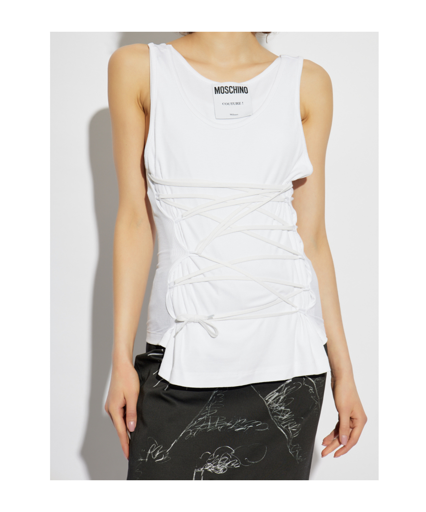 Moschino Sleeveless Shirt In White