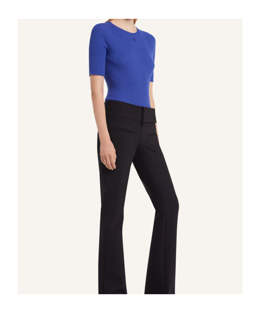 Courrèges Solar Light Rib Sweater In Sapphire