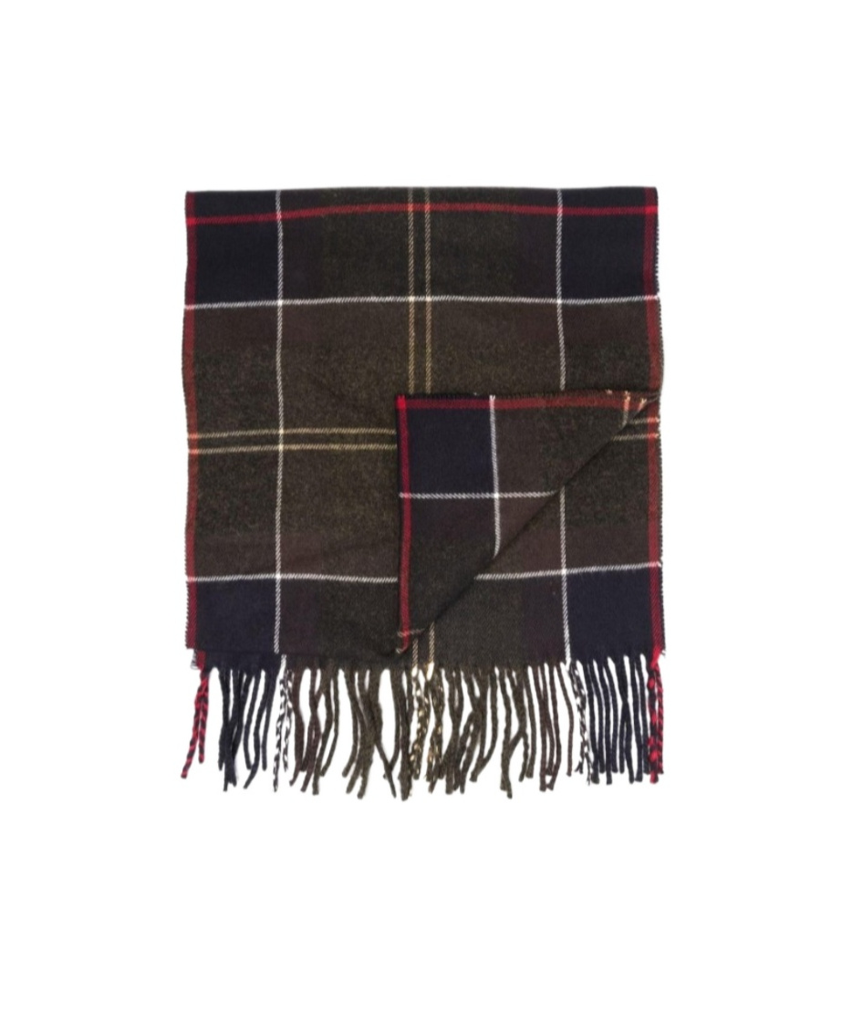Barbour Fringed Scarf In Black