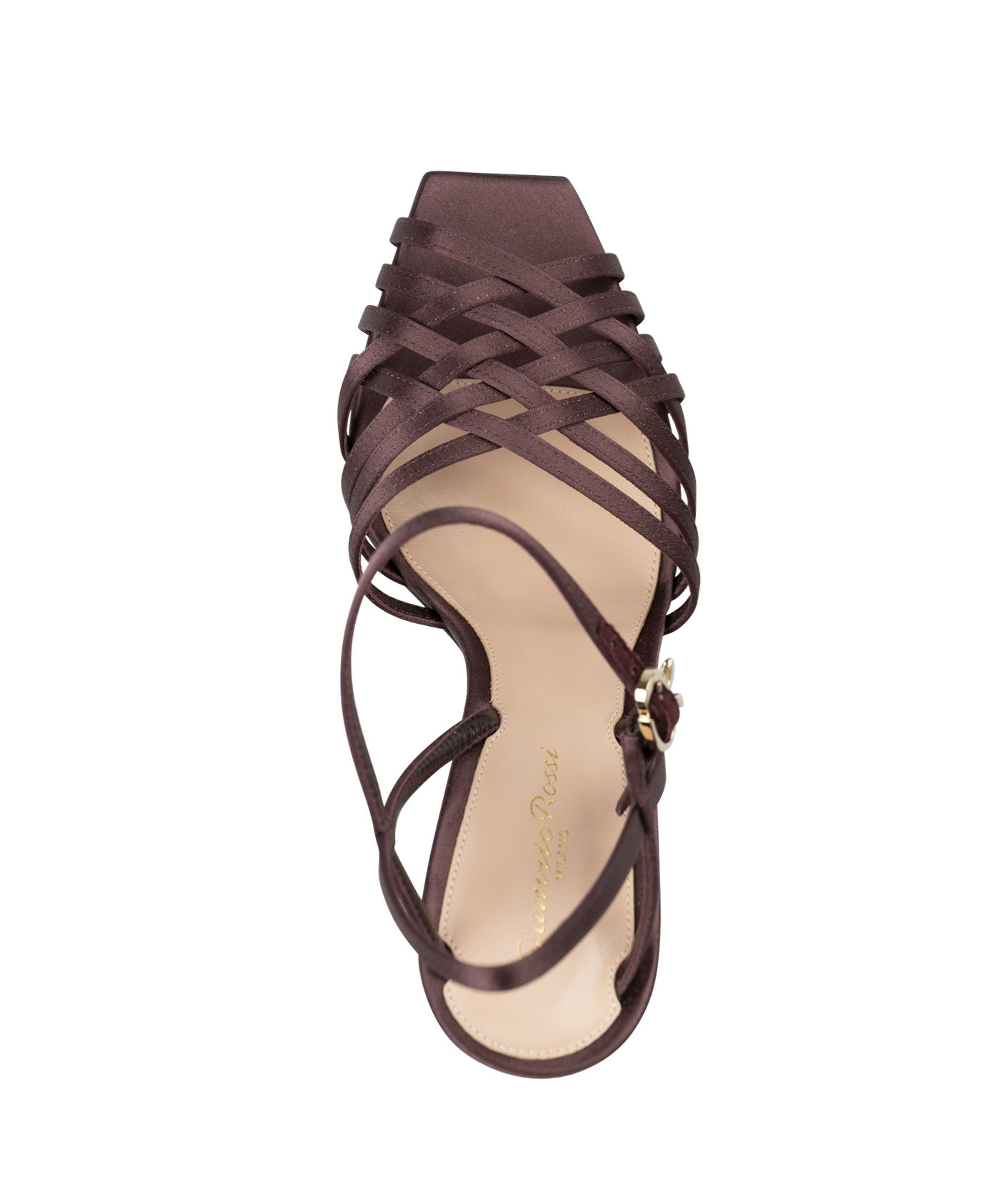 Gianvito Rossi Square-toed High-heeled Sandals In Brown