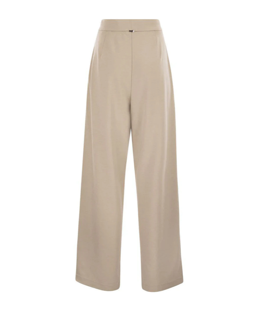 Herno Women Jogger Trousers In Viscose Blend In Brown