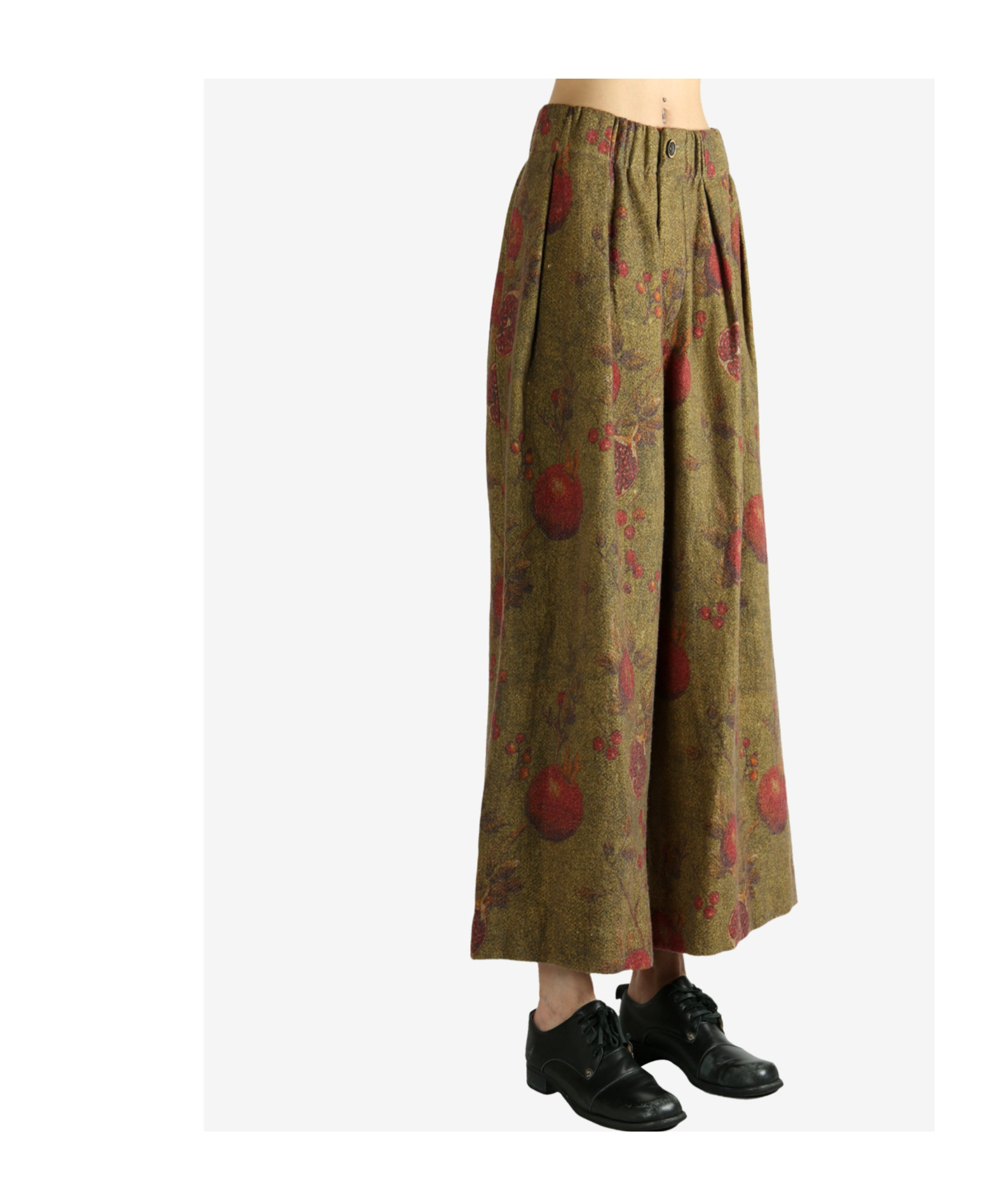 Uma Wang Elastic Waist Casual Pants In Green