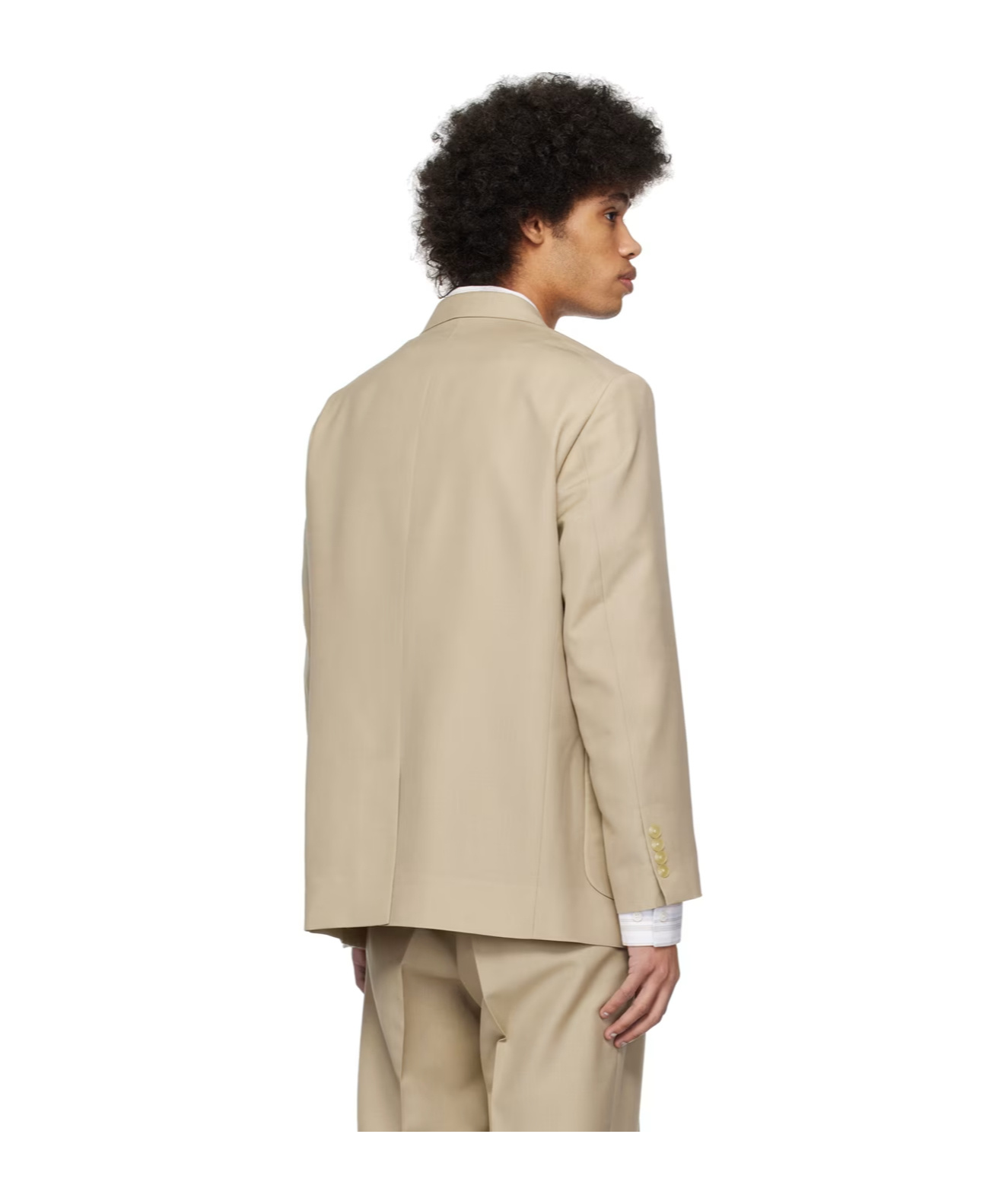 Auralee Wool-blend Blazer In Nude