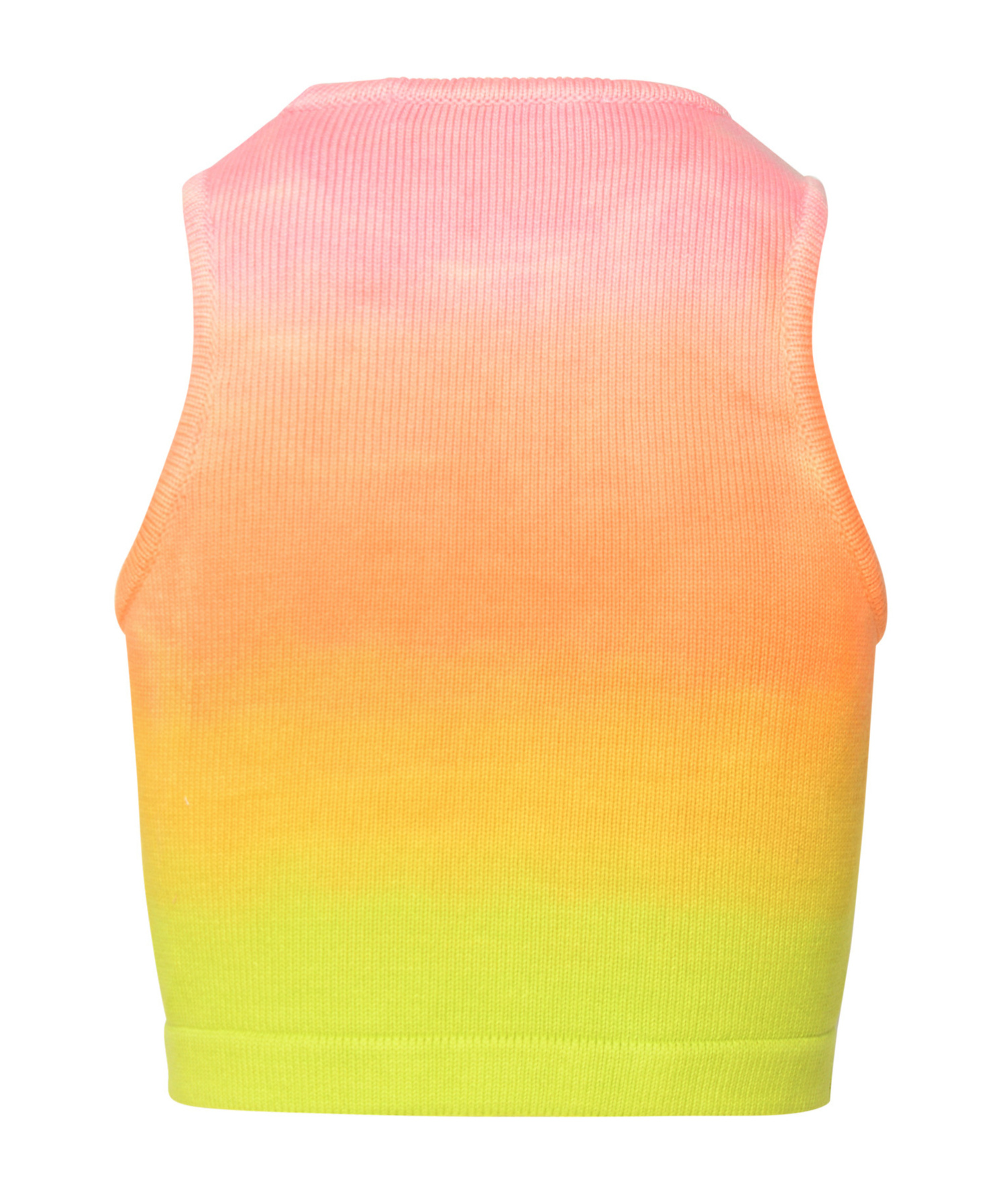 Barrow Rainbow Knitted Crop Top In Multi