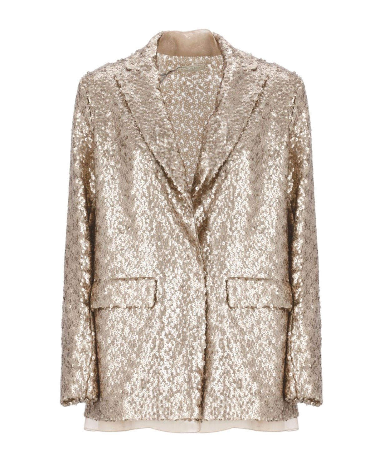 Antonelli All-over Paillettes Gold Blazer