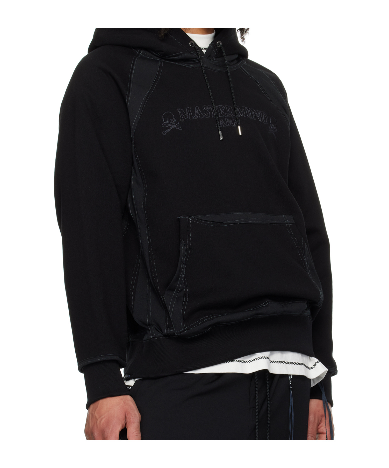 Mastermind Japan Mastermind Classic Hooded Black Sweatshirt With Graphic Detailing In Black
