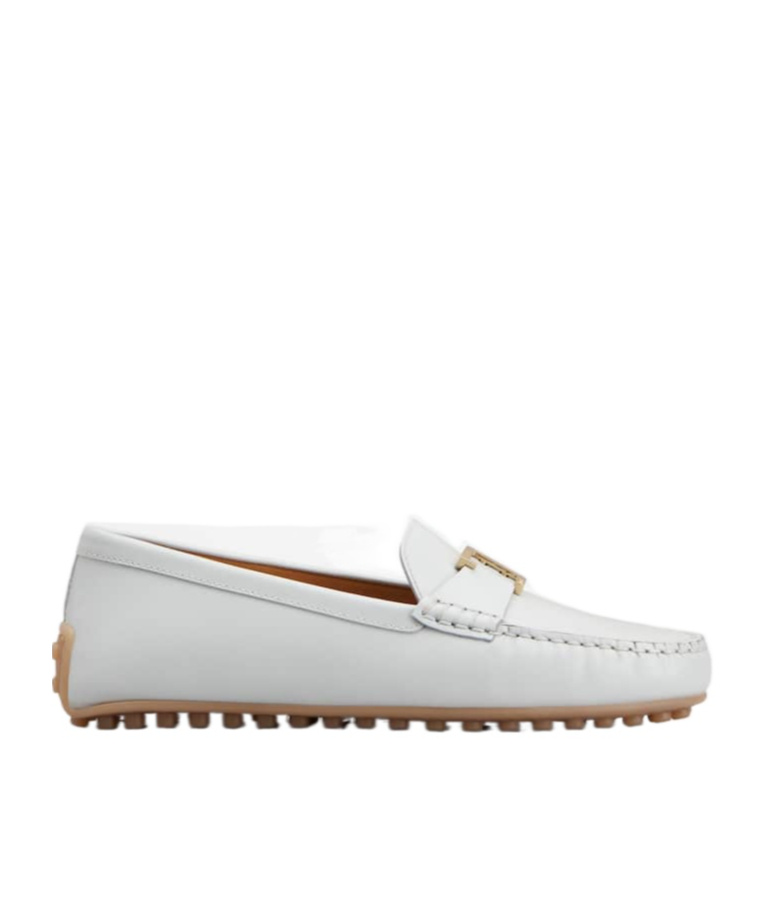 Tod's City Gommino Mokasin Shoes In White
