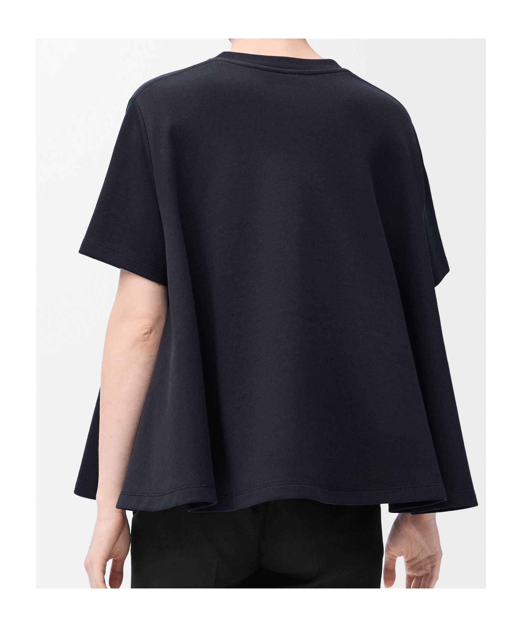 Loewe Cotton Crew Neck T-shirt With Flared Hem In Black