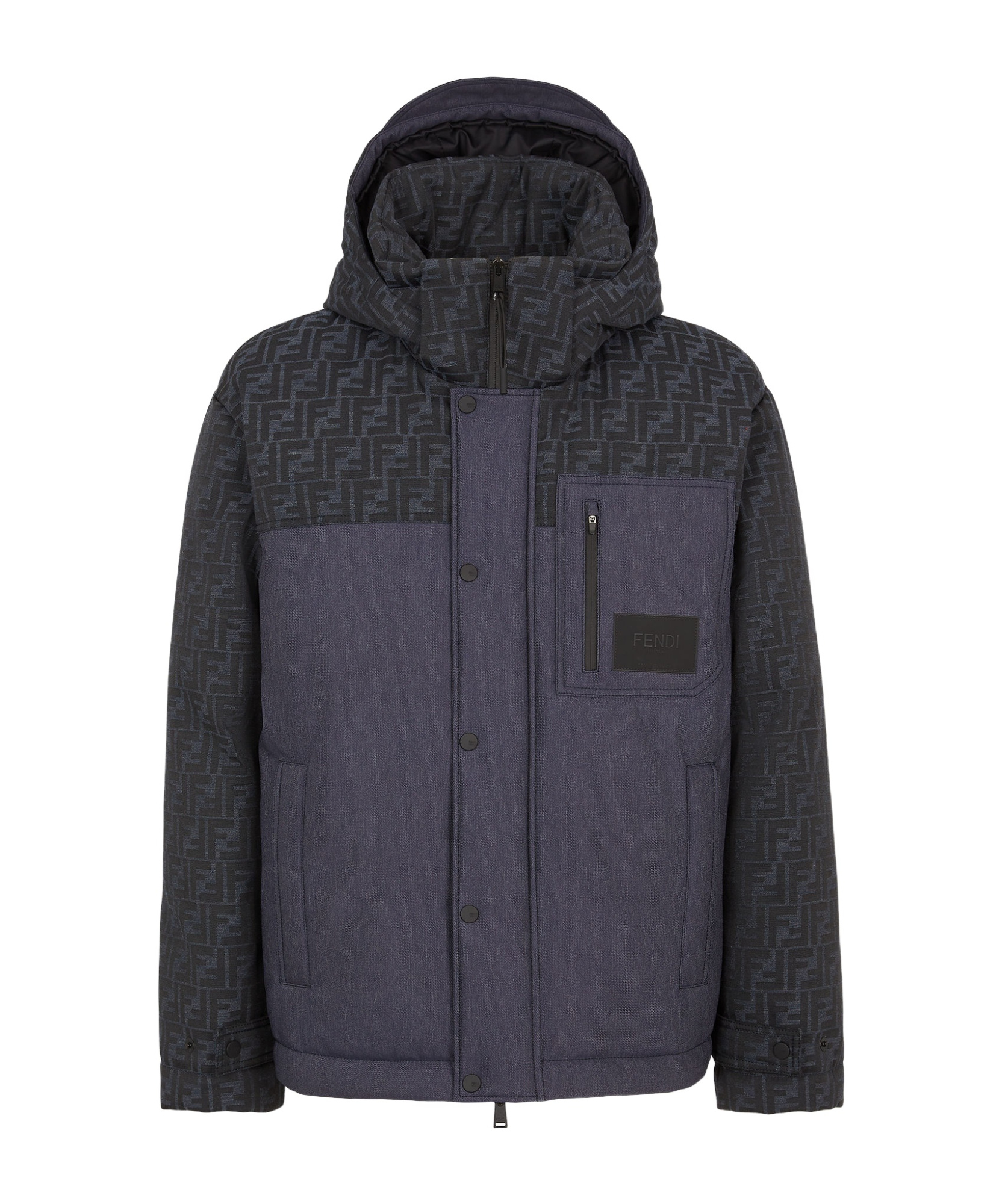 Fendi High Tie Hat Ski Cotton Suit In Black