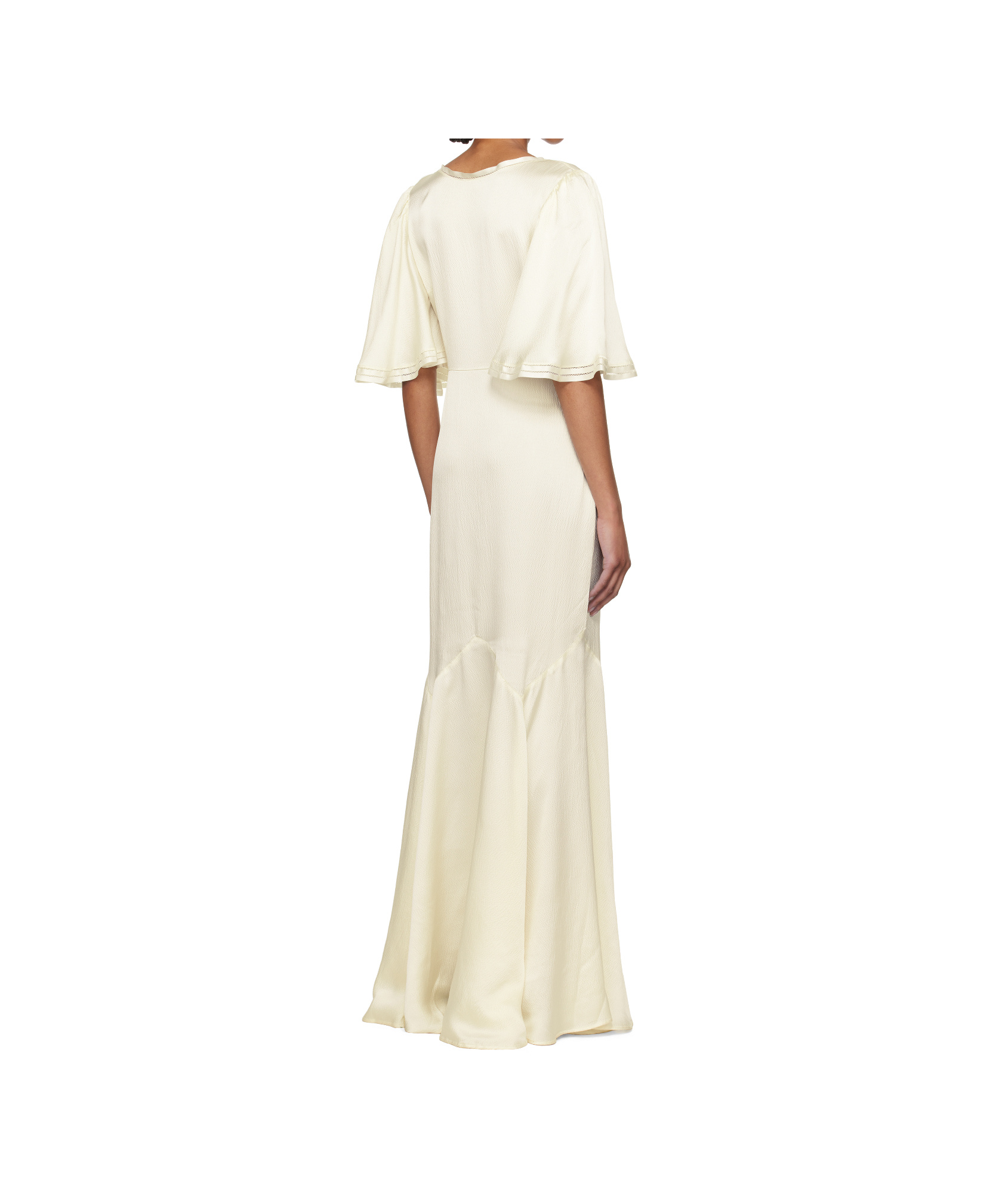 Shop Bode V-neck Dress In White