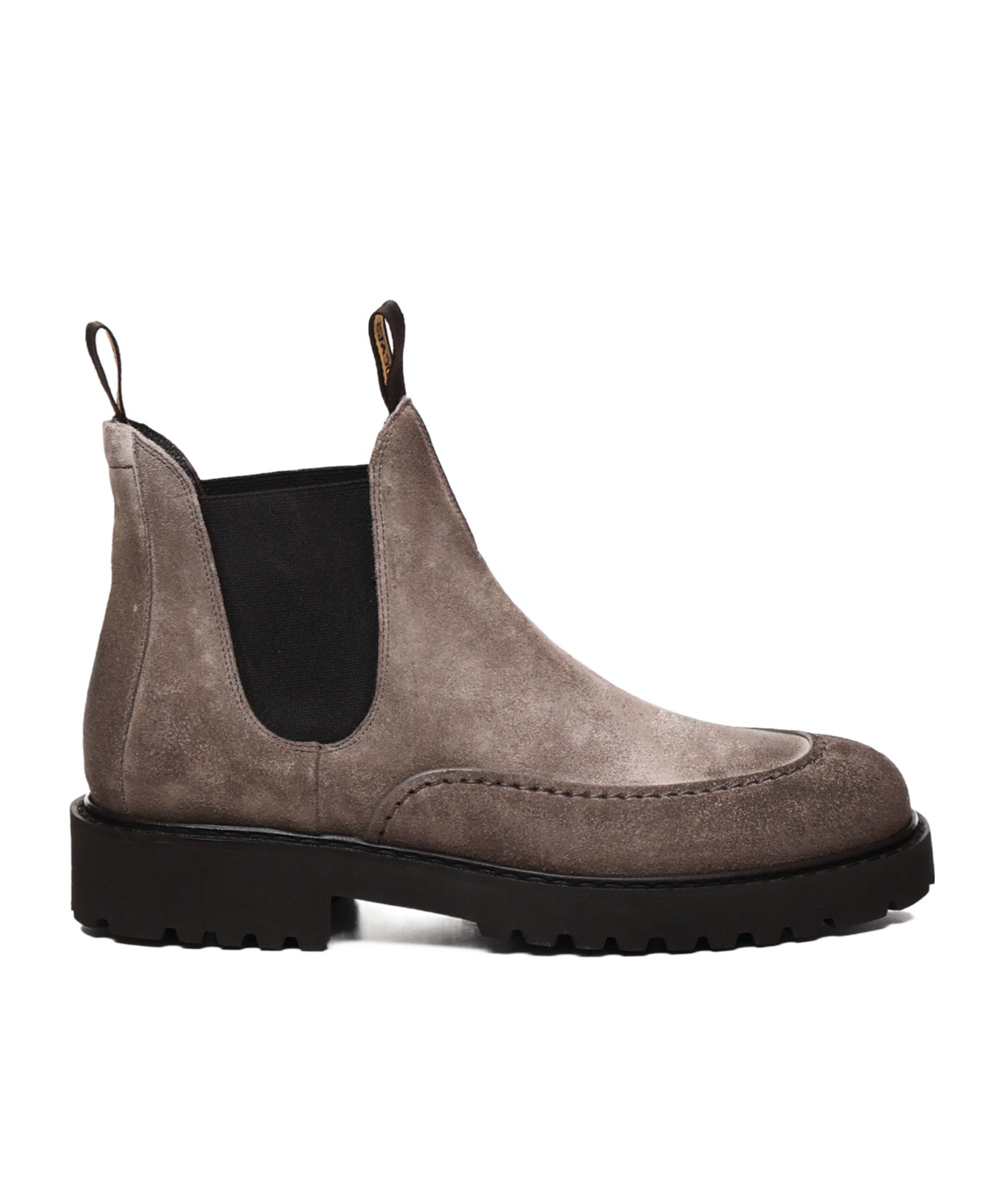Doucal's Man Ankle Boots Khaki Size 13 Leather In Black