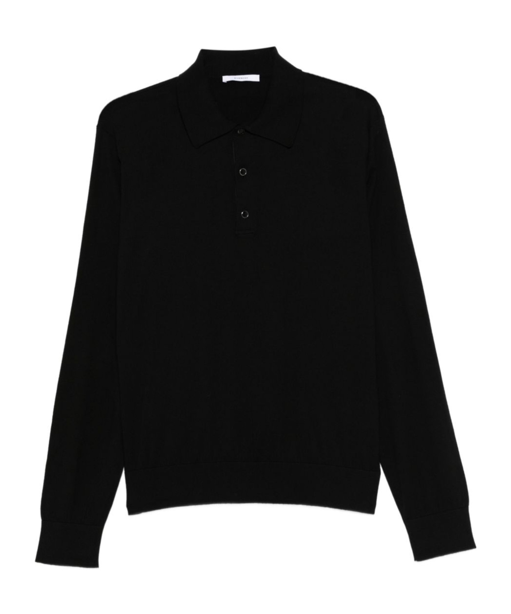 Givenchy Long-sleeve Polo Shirt In Black