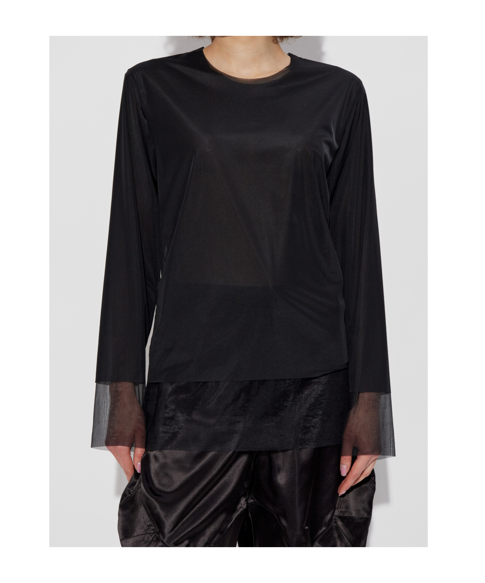 Shop Comme Des Garçons Semi-sheer Blouse